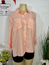 Load image into Gallery viewer, Martina Green Apple or Mandarin Long Sleeve Lined Blouse