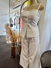 Load image into Gallery viewer, Pamela White Front Self Tie Wide Leg Pants