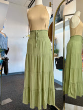 Load image into Gallery viewer, Wendy A Line Smocked Waist Ankle Length Peasant Style Skirt