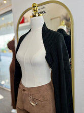 Load image into Gallery viewer, Olivia Burgundy or Black Knit Open Front Cropped Cardigan