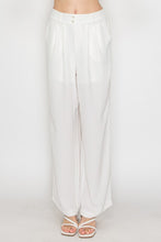 Load image into Gallery viewer, Brianna White or Black Pleated Wide Leg Elastic Waist Pants