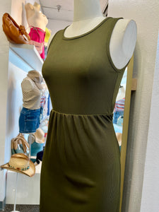 Isabella Green Olive Maxi Dress