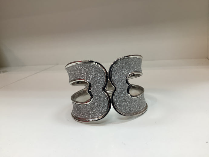 Bedazzled Expandable Silver Cuff