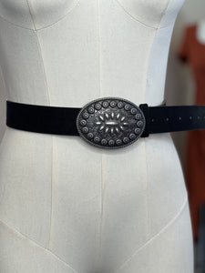 Valerie Silver Buckle Leather Belt