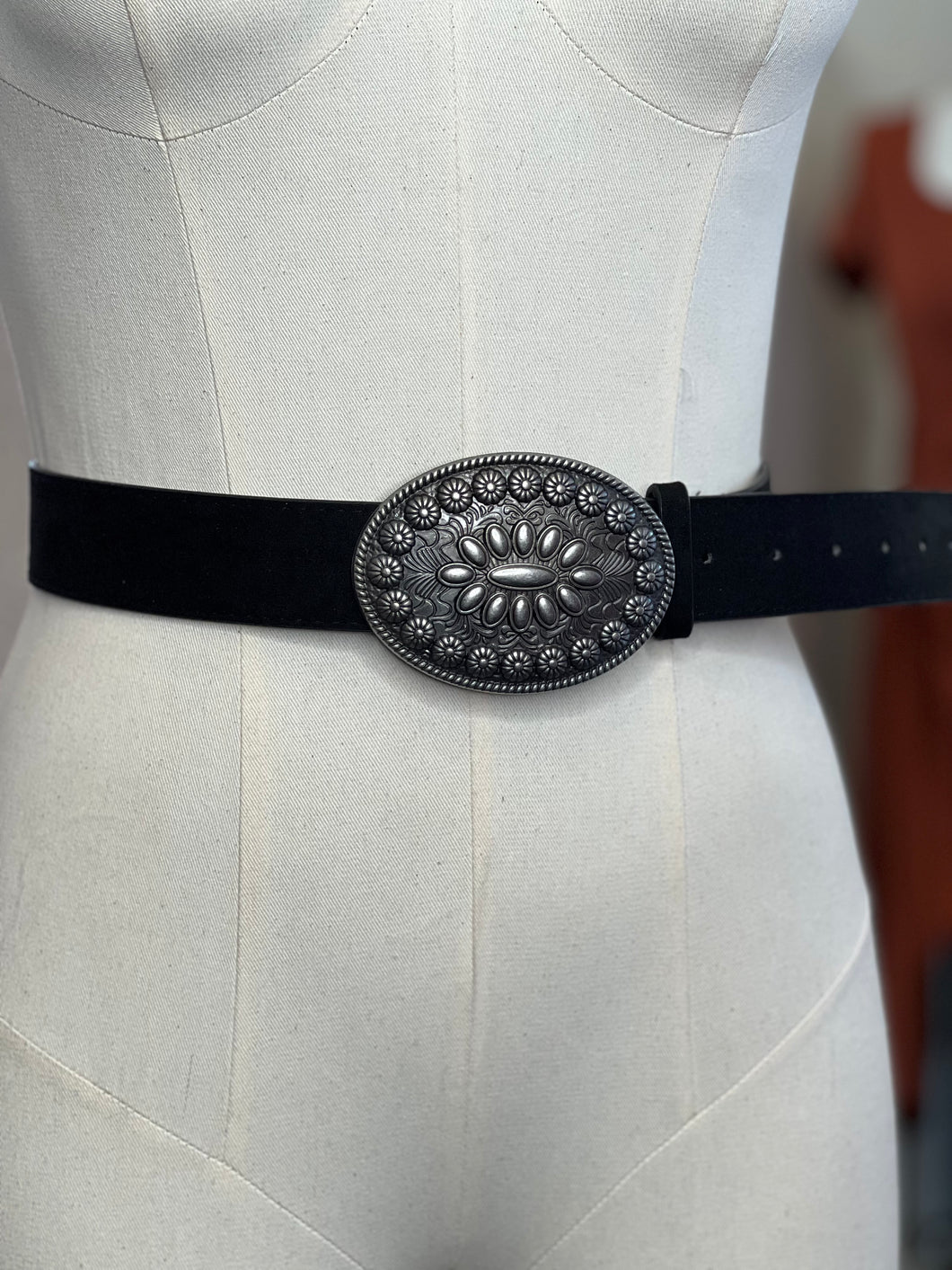Valerie Silver Buckle Leather Belt