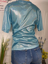 Load image into Gallery viewer, Ariel Metallic Blue T-Shirt