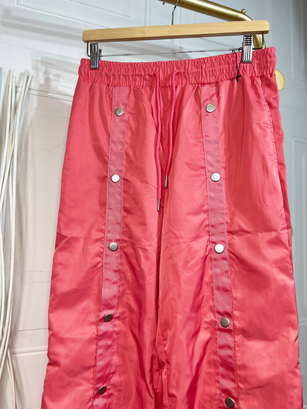 Miranda Coral or Seafoam High Rise Wide Leg Fit Cargo Pants