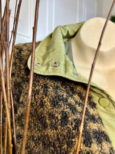 Ashley Fuzzy Collared Animal Print Button Up Jacket