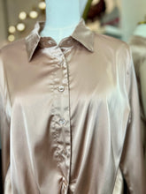 Load image into Gallery viewer, Alissa Khaki or Black Satin Blouse