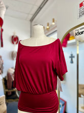 Load image into Gallery viewer, Sabrina Off Shoulder Short Sleeve Ruched Soft Stretchy Top