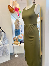 Load image into Gallery viewer, Isabella Green Olive Maxi Dress