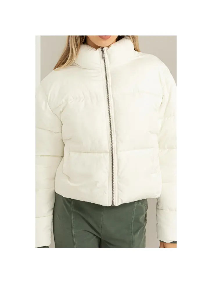 Emily weekend Ivory puffer jacket – Vianney's Closet