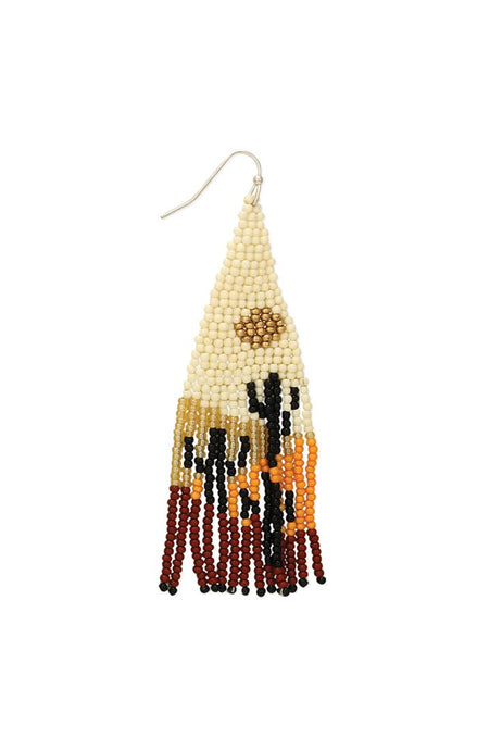 Desert Delight Beaded Cactus Earrings