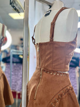 Load image into Gallery viewer, Dayla Camel Suede Lace Up Skirt Set