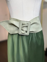 Load image into Gallery viewer, Cristy Sage Pu Leather Belt w/ Square Buckle
