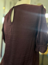 Load image into Gallery viewer, Alejandra Sangria Short Ruffled Sleeve Round Neck Blouse
