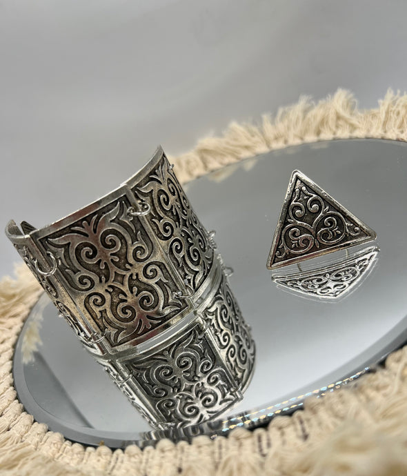 Shannon Silver Bracelet and Ring Set