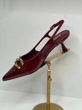 Load image into Gallery viewer, Lauren Burgundy Sling Back Buckle Heel
