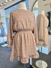 Load image into Gallery viewer, Becky rayon Gauze Sleeve Smocked Waist Flowy Floral Print Dress