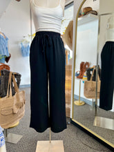 Load image into Gallery viewer, Melanie Black or Bone Stretchy Wide Leg Trousers