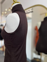 Load image into Gallery viewer, Dayla Brown Sleeveless Top Turtleneck