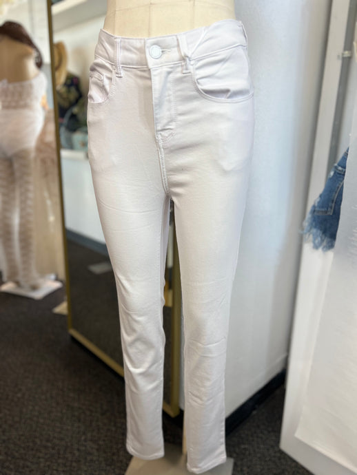 Alexa White High Rise Denim Pants