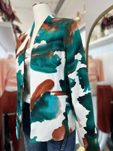 Load image into Gallery viewer, Korina Multicolor Floral Open Up Long Blazer