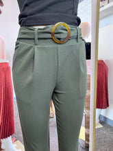 Load image into Gallery viewer, Jazmine Olive Green Pants w/ Belt
