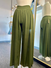 Load image into Gallery viewer, Sandra Solid Rayon Gauze Smocked Palazzo Pants