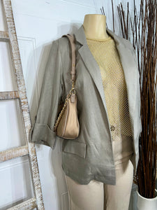 Kendra Linen Blend Office Blazer