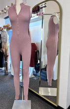Load image into Gallery viewer, Lexy Mauve Ribbed Sleeveless Jumpsuit
