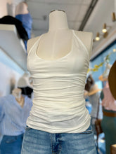 Load image into Gallery viewer, Jane Sides Ruched Halter Blouse in Orange, Mocha, Black, White and Pink