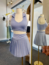 Load image into Gallery viewer, Mercedes 2 Piece Crop Top and Pleated Skort Set