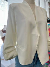 Load image into Gallery viewer, ARIA WHITE, PEACH, or BEIGE CROPPED BLAZER