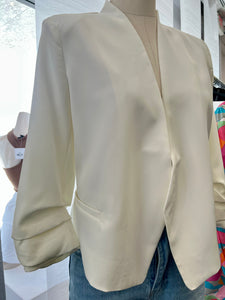 ARIA WHITE, PEACH, or BEIGE CROPPED BLAZER