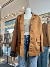 Load image into Gallery viewer, Camila Camel Suede Blazer Button Up