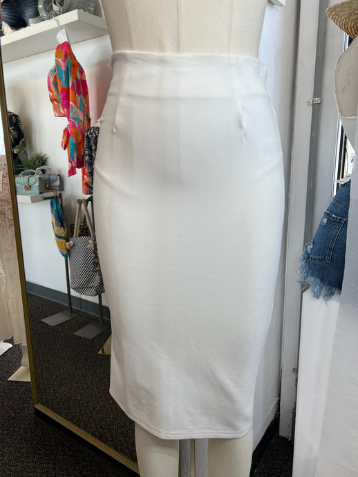 Ivonne Ivory Pencil Skirt