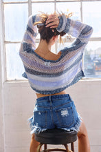 Load image into Gallery viewer, Leanna Destructed Long, Fray Denim Shorts