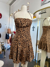 Load image into Gallery viewer, Vivienne Leopard Print Flowy Tie Back Mini Dress