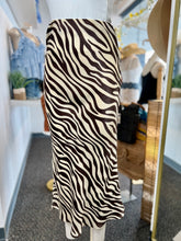 Load image into Gallery viewer, Sofia Zebra Print Mermaid Midi Skirt