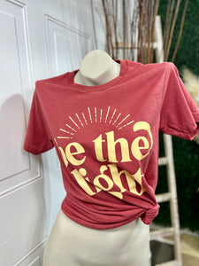 Faith Short Sleeve Crew Neck Tee "Be the Light"