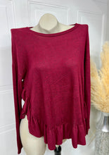 Load image into Gallery viewer, Clearance*** Rosie Red Wine Long Sleeve Sweater