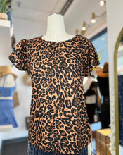 Load image into Gallery viewer, Sophia Ruffled Sleeve Round Neck Animal Print Top