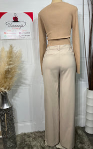 Alinna Ivory Straight Leg Pants