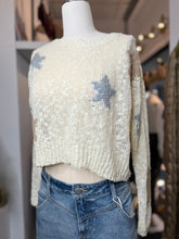 Load image into Gallery viewer, Tiffanny Natural Knit Stars Cropped Sweater