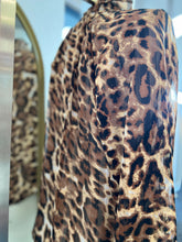 Load image into Gallery viewer, Melissa Leopard Print Neck Tie Metallic Threading Blouse