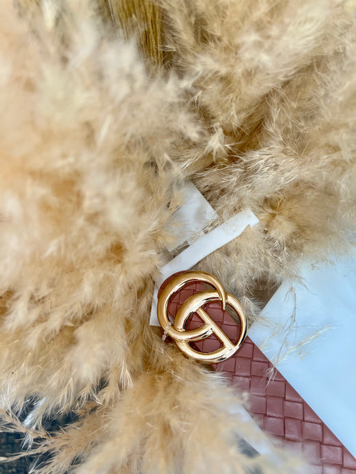 Gigi GG initials Belt Adjustable Gold Buckle