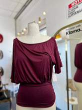 Load image into Gallery viewer, Sabrina Off Shoulder Short Sleeve Ruched Soft Stretchy Top