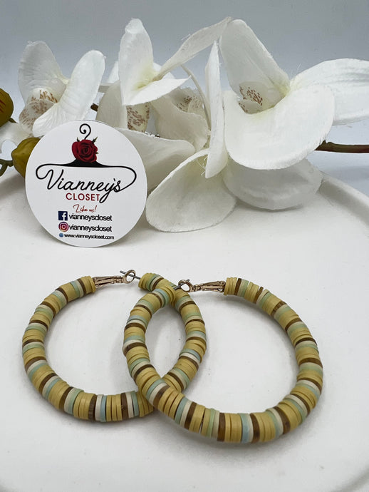 Charlotte Yellow or Blue Beaded Earrings