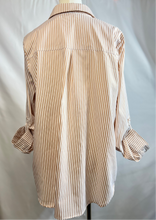 Load image into Gallery viewer, McKenzie Taupe Long Sleeve Striped Top